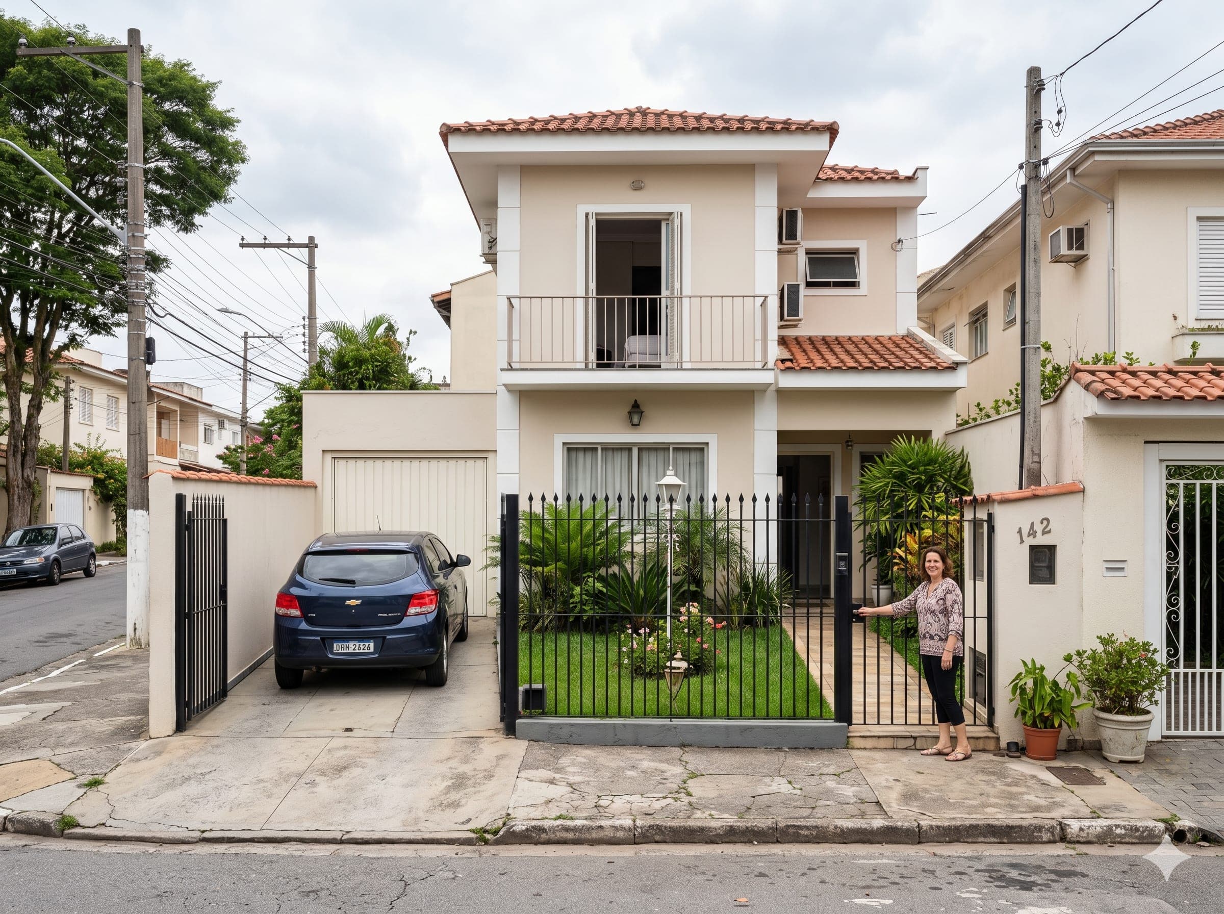 Sala de uma casa de alto padrão à venda em Jundiaí